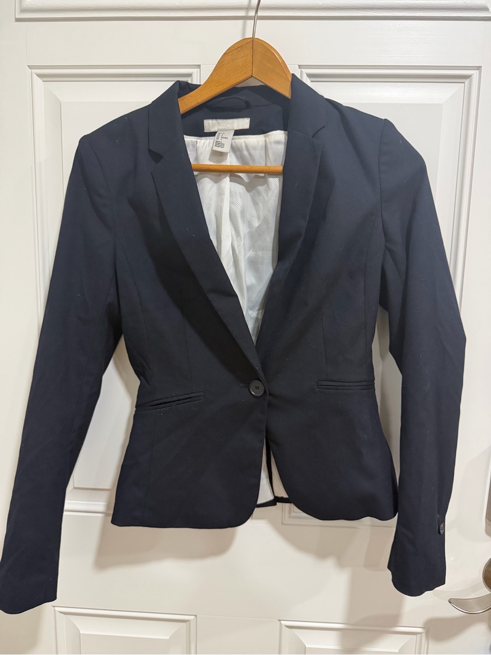 H&M Women's Dark Navy Single-Button Blazer